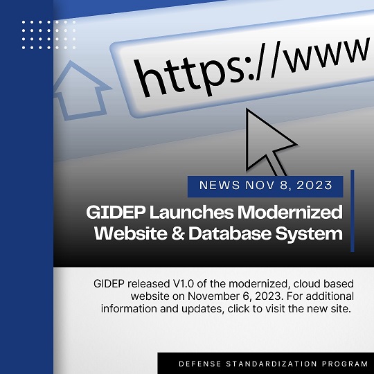 GIDEP Launches Modernized Website & Database System